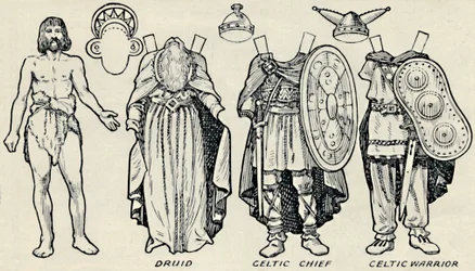 La galleria dei costumi storici: Cosa indossavano i Britanni e i Romani, c1934