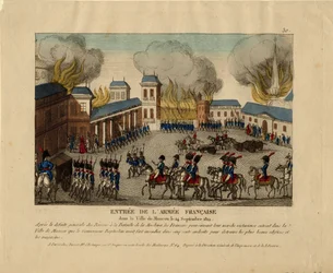 La Grande Armata entra nella città di Mosca, 1812