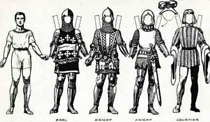 La Grande Galleria del Costume Britannico: Abito indossato nel regno di Edoardo III, c1934