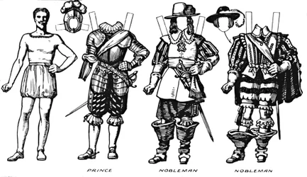 La Grande Galleria del Costume Storico: Abito Indossato nel Regno di Giacomo I, c1934