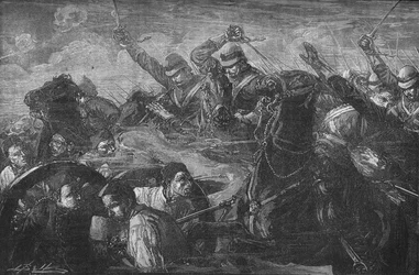 Le guardie che caricano i cannoni a Kassassin, c1882