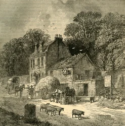 La casa di mezzo, Kensington, 1850, c1876