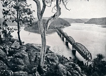 Il fiume Hawkesbury e il ponte, c1900