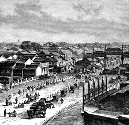 La strada principale, Pechino, c. 1890