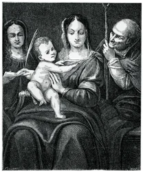 La Sacra Famiglia con Santa Caterina, 1769, 1870