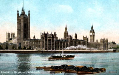 Le case del Parlamento, Westminster, Londra, inizio XX secolo