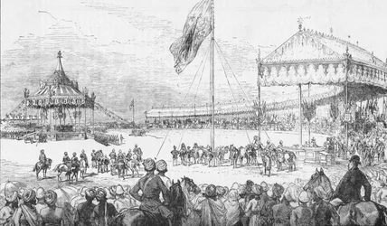 Il Durbar imperiale a Delhi, India, il 1 gennaio 1877 1908