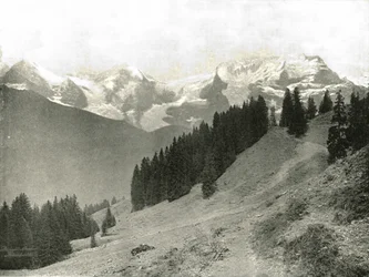 La Jungfrau e i suoi vicini, Svizzera, 1895