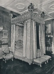 La camera da letto del re a Knole. Letto fatto per Giacomo I