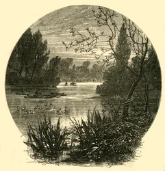 Il lago, Battersea Park, c1878