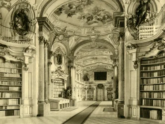 La biblioteca, Abbazia di Admont, Austria, c1935