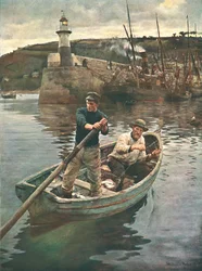 Il faro Newlyn, Cornovaglia, 1893, c1902