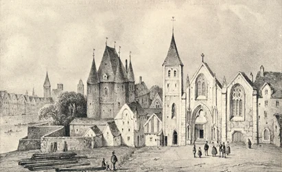 La Maison du Lieutenant e la Chiesa di St Landry nel 1540