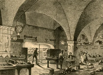 La cucina della Mansion House, 1897
