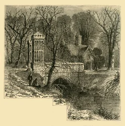 Il fossato, Fulham Palace, c1878