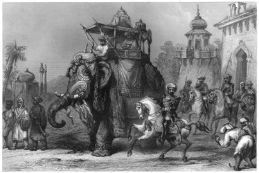 Il Nana Sahib con la sua scorta