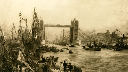 Cerimonia di apertura del Tower Bridge, c1894