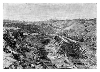Il Canale di Panama in costruzione, c1890