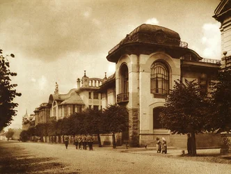 Le case Ponizovsky e Mindovsky in via Povarskaya, Mosca, Russia, 1900s
