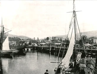 Il porto di Hobart, Tasmania, Australia, 1895