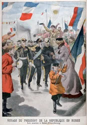 Il presidente della Repubblica di Francia in visita a San Pietroburgo, Russia, 1902