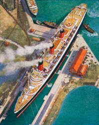 La Queen Mary a Southampton, 1938