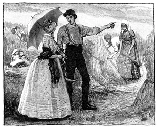 La Regina e i mietitori a Blair Castle, c1840s, 1900