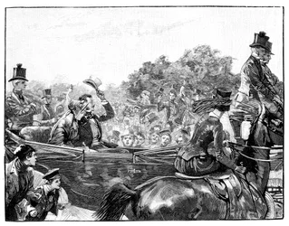 La reception della Regina a Hyde Park, Londra, c1840s, 1900