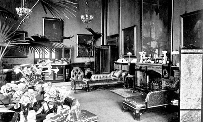 La sala dei disegni rossi nella casa del presidente, Palazzo di Westminster, Londra, c1905