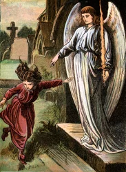 Le scarpette rosse, fiaba di Hans Christian Andersen, c1880