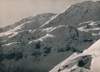 Il tunnel di Reinunga sulla ferrovia di Bergen, 1914