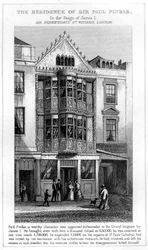 La residenza di Sir Paul Pindar, Bishopsgate, Città di Londra