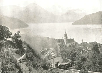 La ferrovia del Rigi, Vitznau, Svizzera