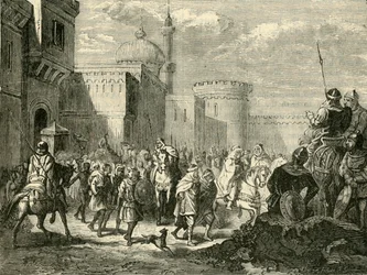 I Saraceni lasciano Narbonne, restituita ai Franchi, 737AD, 1890
