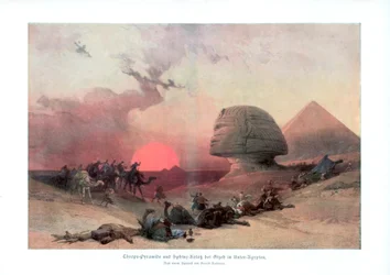La Sfinge a Giza, Egitto, 1840s, 1900