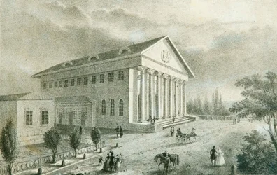 Il Teatro Estivo nel Parco Petrovsky, Mosca, Russia, 1840