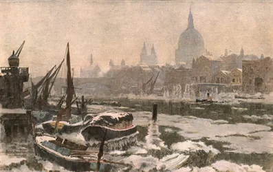 Il Tamigi: Un inverno rigido