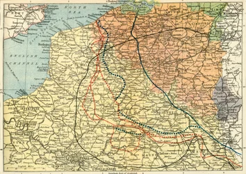 Il teatro della guerra sul fronte occidentale, c. 1920