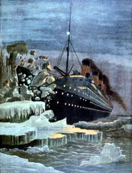 Il Titanic in collisione con un iceberg, 1912