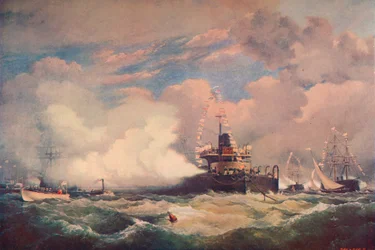 La nave corazzata Turret Devastation a Spithead, 1873 1906