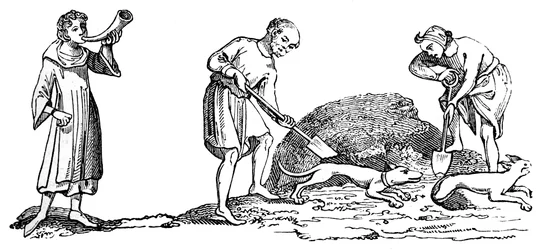 Lo scavo di una volpe, XIV secolo, 1833