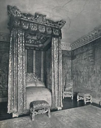 Gli ambasciatori veneziani a Knole. Il letto fatto per Giacomo I, la sedia e gli sgabelli