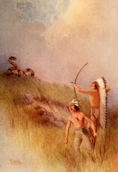 Il capo guerriero uccide il mostro serpente a sonagli, 1914