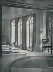 La grande stanza a Yaffle Hill, Broadstone, Dorset, 1933