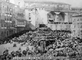 La benedizione delle truppe spagnole