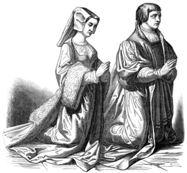 La borghesia di Gand in preghiera, 15° secolo 1846