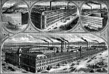 Le fabbriche della Singer Manufacturing Company, c1880
