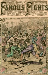 Il primo combattimento tra Tom Spring e Jack Langan, 1824 fine XIX o inizio XX secolo