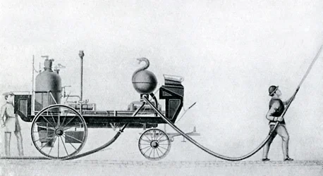 La prima autopompa a vapore, c1830