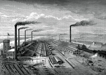 Le acciaierie di Barrow, c1880